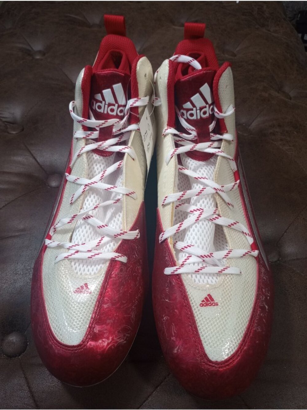 New Adidas Crazyquick 2.0 Mid Soccer/Football Cleats Red & White   Size 15